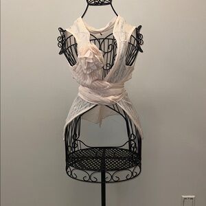 Rare Y2K Anthropologie cotton knit wrap top shrug